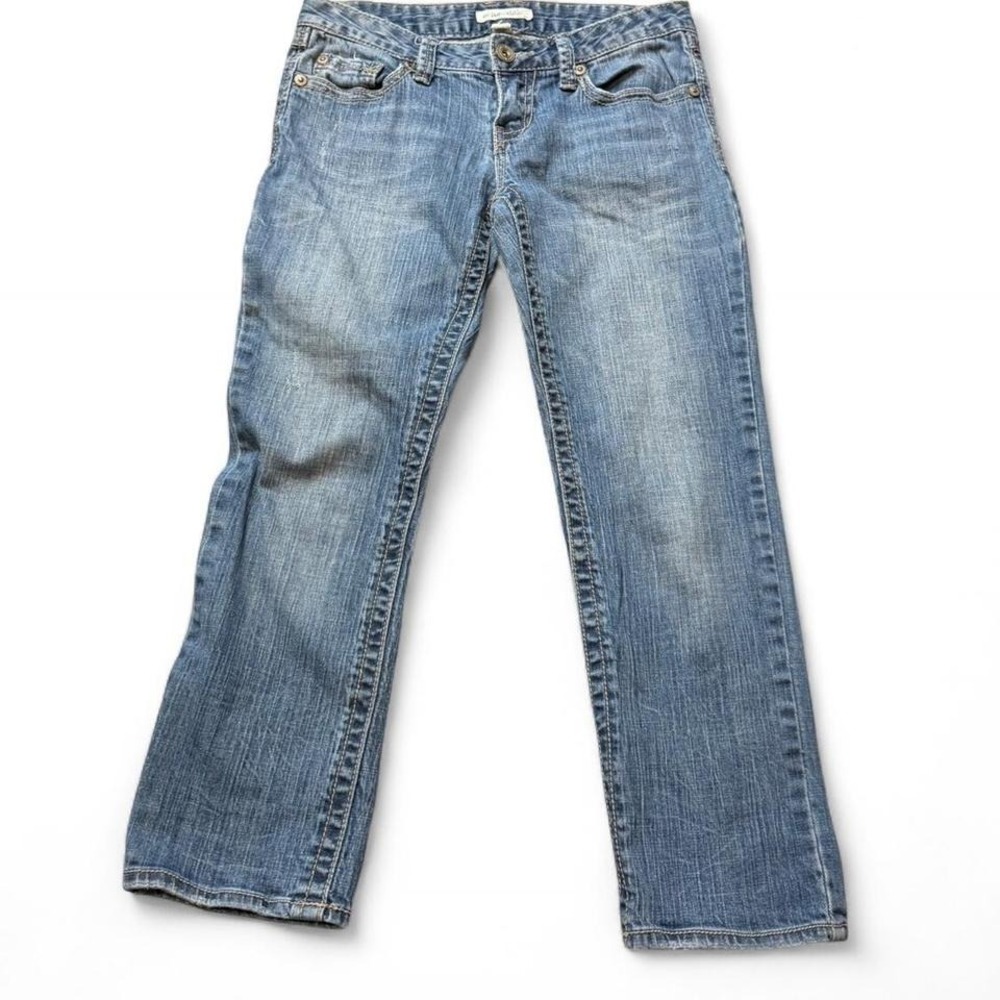 Vintage Y2K‎ Low Rise Bootcut Cropped Jeans, Women's Size 1/2
